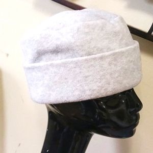 Lined Light Gray Winter Hat